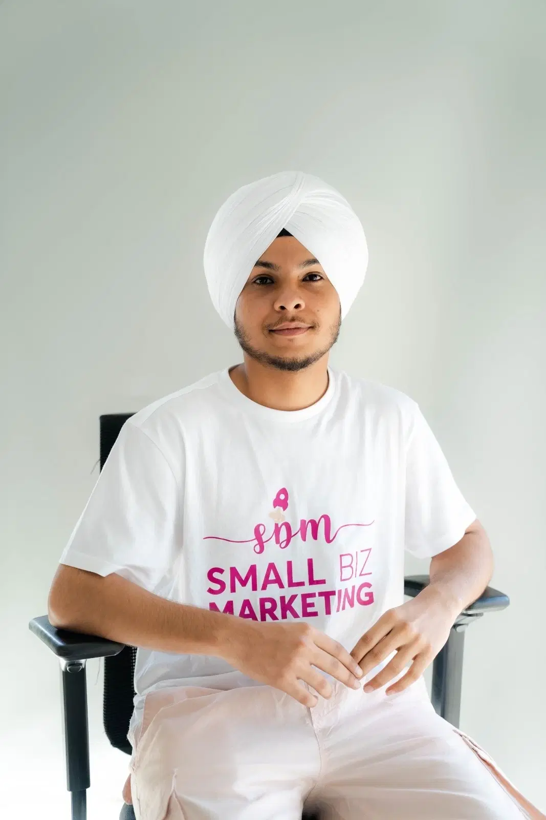 Jagseer Singh, Head of Graphic Designing at SBM, in a creative workspace